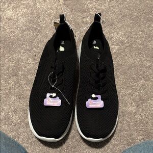 Skechers Black Knit Athletic Shoes